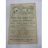 1921/22 Burnley Reserves v Man City Reserves, a programme from the game played on 04/02/1922, ex