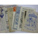 1955/56 West Ham Utd, a collection of 10 away football programmes in various condition, Millwall (