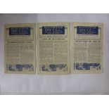 1945/46 Manchester City, a collection of 3 home football programme, in various condition, Blackburn,