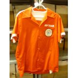 Darts, Eric Bristow match worn 'swap shirt', an original match worn shirt, as worn by Avtar Gill