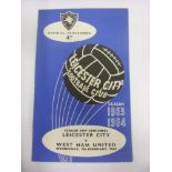 1963/64 FL Cup S/F, Leicester City v West Ham Utd, a programme from the game played on 05/02/1964,