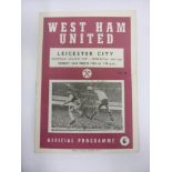 1963/64 FL Cup S/F, West Ham v Leicester City, a programme for the game played on 23/03/1964, in