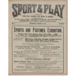 WEST BROM - BOLTON 1902 Issue of Sport and Play dated 13/9/1902 and noted as the official organ of