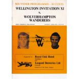 WELLINGTON - WOLVES 1972 Programme, Wellington Invitation XI v Wolves, 5/6/71, Wolves won 6-0. Good