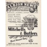 WEST BROM - WALSALL 40 West Brom home programme v Walsall, 20/1/1940, ex bound volume, eight page