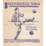 HUDDERSFIELD TOWN V BLACKPOOL 1937 Programme for the League match at Huddersfield 28/8/1937,