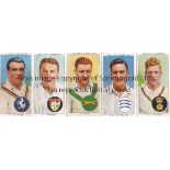 JOHN PLAYER CRICKETERS CARDS A complete set of 50 John Player Cricketers cards from 1938 housed in a