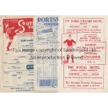 SOUTHAMPTON Three programmes. Home v Chesterfield 9/11/1946 slightly creased and aways v. Portsmouth