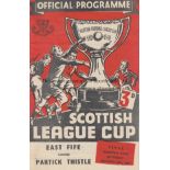 SCOTTISH LEAGUE CUP FINAL 1953 Programme for Scottish League Cup Final, East Fife v Partick