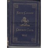 KENT CCC 1937 Kent blue book official county cricket yearbook 1937, 315 pages, slight spine