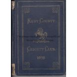 KENT CCC 1938 Kent blue book , official county cricket yearbook, 1938, 307 pages, slight spine