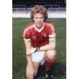 NOTTINGHAM FOREST Ten signed Nottingham Forest 12" x 8" photos, 1950s - 1980s, including images of