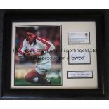 RORY UNDERWOOD AUTOGRAPH A 24" X 20" framed and glazed montage with a colour 14" X 11" photo and