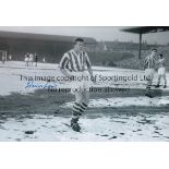 HUDDERSFIELD Three signed Huddersfield Town 12" x 8" photos, 1950s & 1960s, showing images of