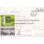 KENT CCC AUTOGRAPHS 1970 First Day Cover for the Centenary 1870-1970 datestamped 30/5/1970 signed by