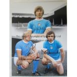 MANCHESTER CITY Col, photo 16" x 12", showing a montage of images relating to Manchester City's '