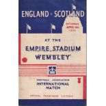 ENGLAND V SCOTLAND 1936 Programme for the International at Wembley 1936 with scores