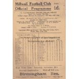 MILLWALL - GUILDFORD 46 Four page Millwall Reserves home programme v Guildford City, 18/11/46,