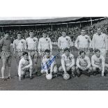 NORWICH Autographed b/w 12 x 8 photo, showing Norwich City players posing for a team photo prior