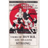 ENGLAND - SCOTLAND 1934 England home programme v Scotland, 1934 at Wembley, fold, some creasing,