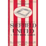 SHEFFIELD UNITED V WEST BROMWICH ALBION 1939 Programme for the League match at Sheffield 14/1/1939