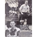 FOOTBALL AUTOGRAPHS Fifteen signed black & white and colour pictures from 1940's onwards including