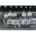 NORWICH Autographed b/w 12 x 8 photo, showing Norwich City players posing for a team photo prior