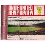 MAN UTD 60s Manchester United home programmes in an official Manchester United folder/binder with