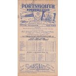 PORTSMOUTH - LEEDS 46 Portsmouth home programme v Leeds United, 2/11/46, slight tears to top edge.