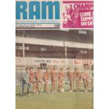 DERBY - CARLISLE 74-5 Derby County "Ram" newspaper programme v Carlisle, 26/4/75, final match of the