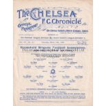 NEUTRAL AT CHELSEA Single sheet programme at Chelsea FC for the Household Brigade FA Senior Cup