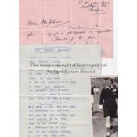 ARTHUR ELLIS REFEREE / AUTOGRAPH A signed postcard size black & white photograph of Arthur Ellis