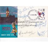 1966 WORLD CUP - ENGLAND Cover issued 18th August 1966 with Houses of Parliament on the front signed