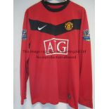 RAFAEL SHIRT - MAN UTD Match worn/issued 2009/10 Manchester United Red number 21 Rafael long sleeved