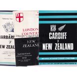 NEW ZEALAND ALL BLACKS 1972/1973 Twelve programmes for the 72/73 Tour of UK and Ireland including