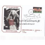 MANCHESTER UTD Autographed 1977 FA Cup Final commemorative cover, signed by Manchester United