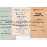 BOXING Three programmes in the 1940's in Coventry. Daimler Works, Coventry 18/9/1943, Works Canteen,