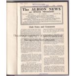 WEST BROM 1934-35 West Brom bound volume, 1934-35, 47 programmes, no covers. 24 x first team (21 x