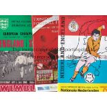 ENGLAND A collection of 36 England home and away programmes 1951- 2012 to include France at