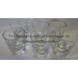 ALF RAMSEY A set of 6 large tumblers belonging to 1966 World Cup winning manager Alf Ramsey. All the
