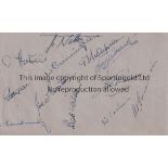 PRESTON NORTH END AUTOGRAPHS An album sheet signed by 12 players from the mid 1950's including