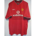 SCHOLES SHIRT - MAN UTD Match worn 2000/2002 Manchester United Red Number 8 Paul Scholes short