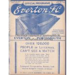 EVERTON - PORTSMOUTH 1937/38 Everton home programme v Portsmouth, 30/4/1938, ex bound volume.