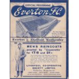 EVERTON - SHEFFIELD WED 1936/37 Everton home programme v Sheffield Wed, 2/9/1936, Wednesday game,