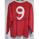 BOBBY CHARLTON SHIRT Red Manchester United number 9 shirt worn by Bobby Charlton v Fulham, 15/4/