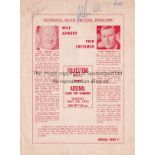 FOLKESTONE - ARSENAL 70 Four page Folkestone Select XI v Arsenal, 5/5/70, slight fold, some