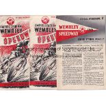 SPEEDWAY / WEMBLEY Twenty seven home programmes in 1946, most slightly creased with results