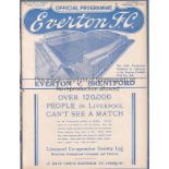 EVERTON - BRENTFORD 1937-38 Everton home programme v Brentford, 11/9/1937, ex bound volume.