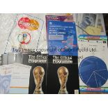 WORLD CUP 2002 A miscellany of over 60 items including 5 official Japanese / English programmes,