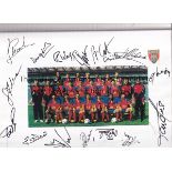 INTERNATIONAL FOOTBALL AUTOGRAPHS 1990'S A hardback lined book filled with many signed teams with